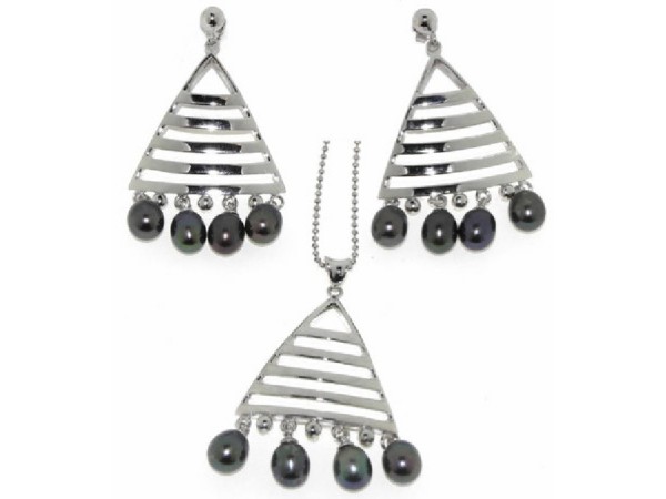 CONJUNTO ESCALERA TRIANGULAR PERLA GRIS