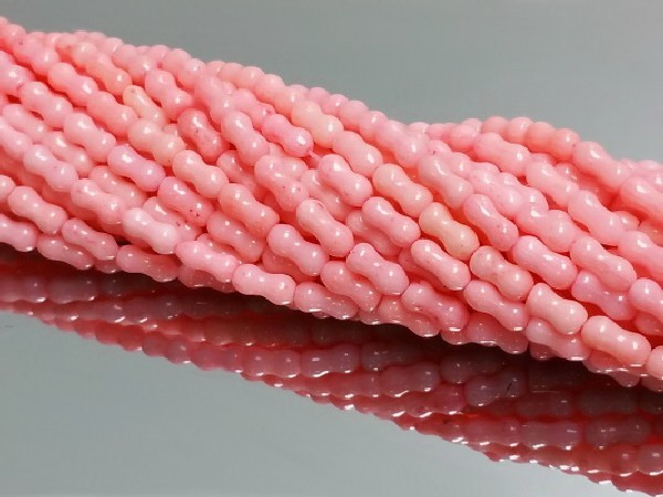 Hilo huesito coral rosa 4x8mm