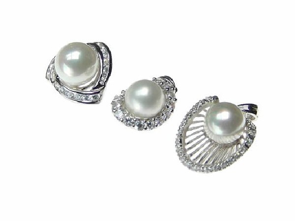 06C/ COLGANTE PERLA BLANCA CIRCONITA PLATA -3ud-