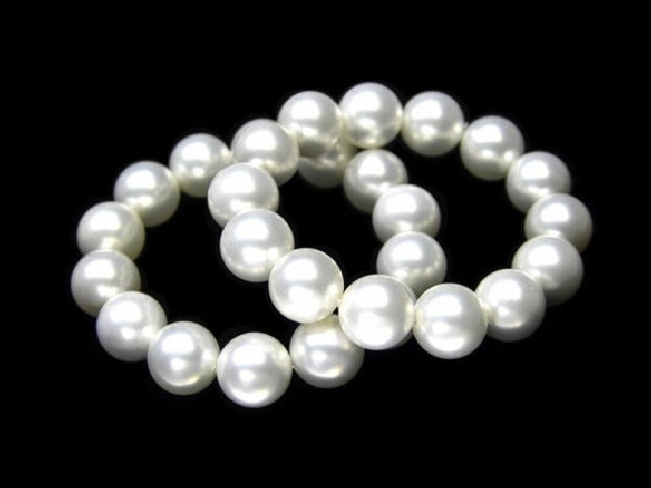 PULSERA PERLA BLANCA 14mm -1ud-