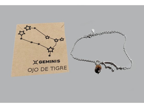 Pulsera constelacion Geminis Ojo Tigre