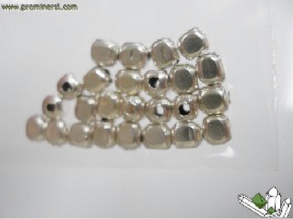 FORNITURA PLATA CUBO 4X4MM (20UD)