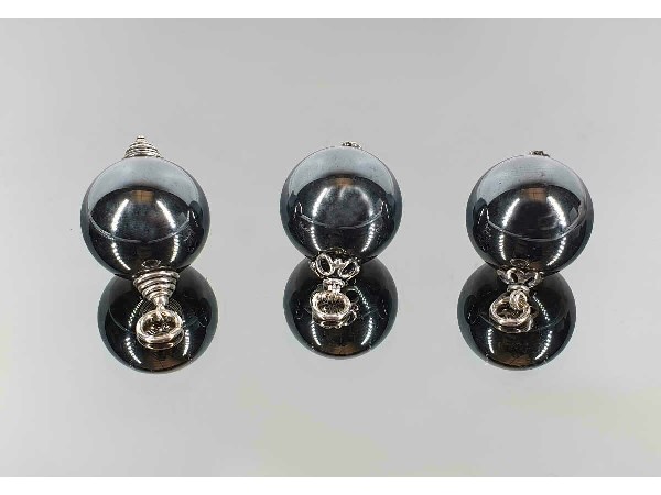 Colgante esfera hematite 20mm plata (1ud)