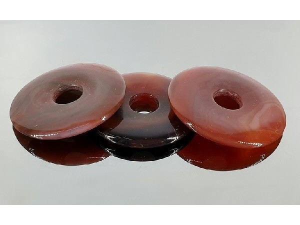 Colgante donut carneola 60mm (3ud)