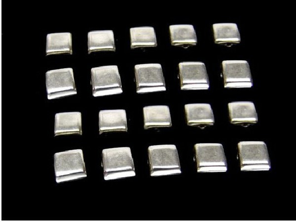 FORNITURA PLATA CUADRADA 6X6mm (20UD)