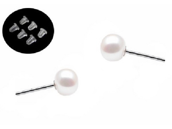 Pendiente perla 8mm (6par)