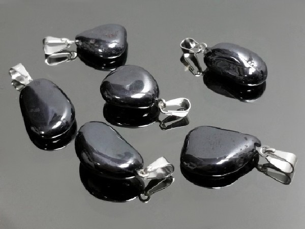 Colgante rodado hematite(10ud)