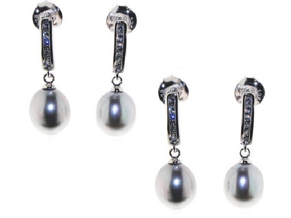 PENDIENTES CIRCONITA/PERLA GRIS ATENEA -1ud-/65PCIRP