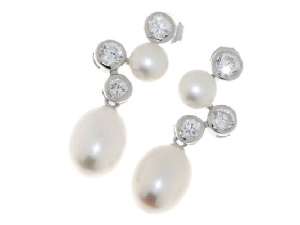 PENDIENTES CIRCONITA/PERLA BLANCA CAPRI -1ud-/74PCIRP