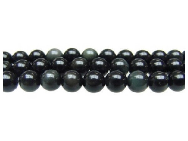 Hilo bola obsidiana arcoiris 4mm