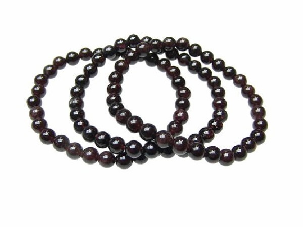 PULSERA BOLA 8MM GRANATE