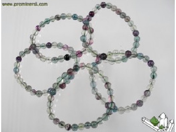 Pulsera bola 6mm fluorita