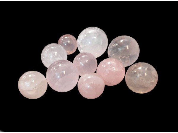 Esferas cuarzo rosa 10 a 20mm (10ud)