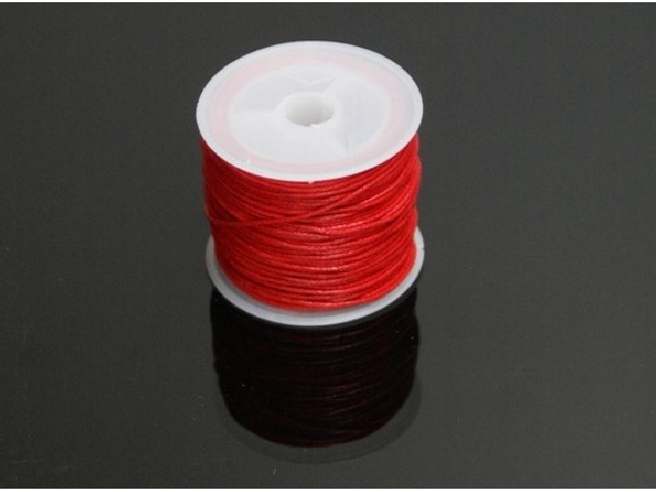 Cordón algodón encerado rojo 1mm (35ml)