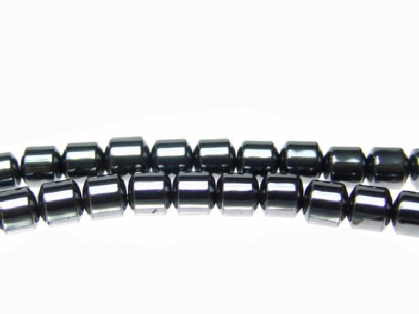 Hilo cilindro hematite 12X12mm