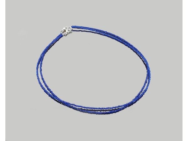 Collar bola tallada lapislazuli 2mm