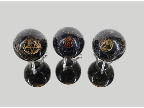 Esfera orgonite turmalina 6cm