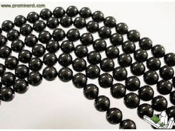 Hilo bola obsidiana negra 12mm