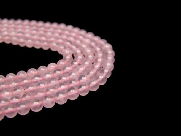 Hilo bola cuarzo rosa 6mm