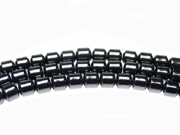 Hilo cilindro hematite 8x8mm