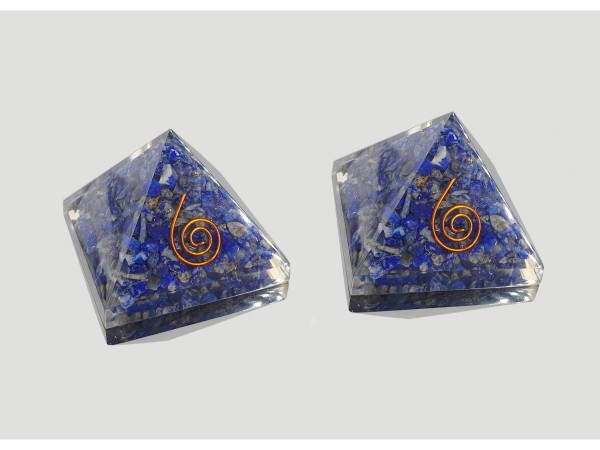 Piramide orgonite 4x4cm lapislazuli