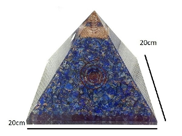 PIRÁMIDE ORGONITE 20x20cm LAPISLAZULI