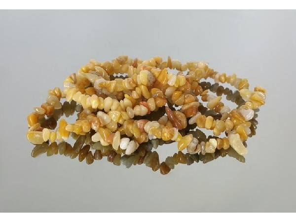 PULSERA CHIP JASPE AMARILLO (10ud)