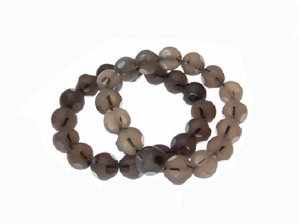 PULSERA ESPEJOS CUARZO AHUMADO 12mm -1ud-