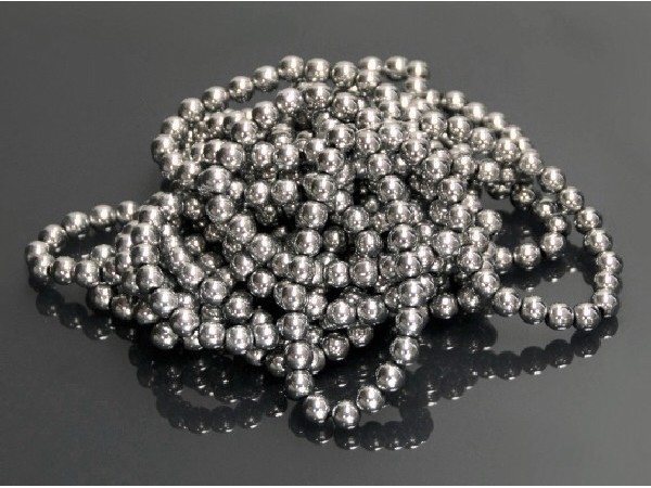 PULSERA HEMATITE PLATA BOLA 8MM (10ud)