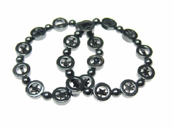 PULSERA HEMATITE C. ESTRELLA (10ud)