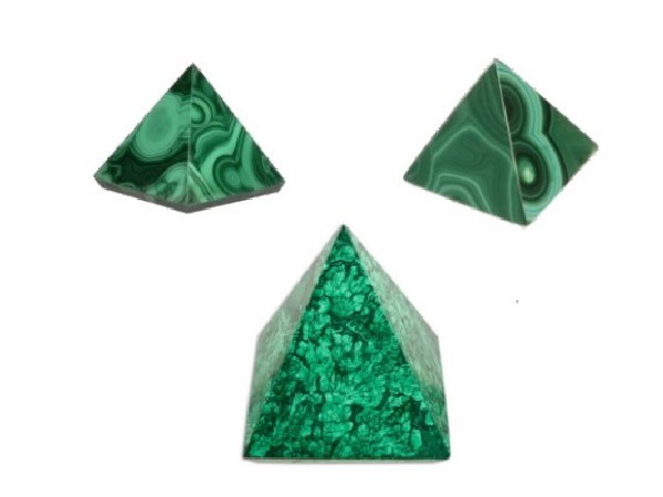 PIRAMIDE MALAQUITA 20x20mm -1ud-