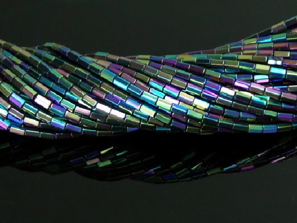 Hilo prisma hematite color arcoiris 6x4mm