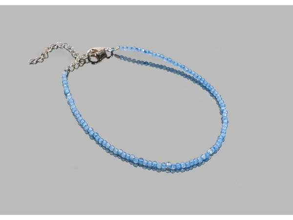 Pulsera tallada swiss topaz 2mm plata