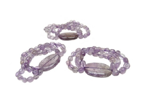 PULSERA TRIPLE CHACRA AMATISTA