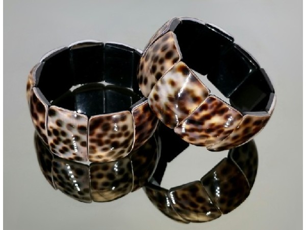 PULSERA CONCHA LEOPARDO