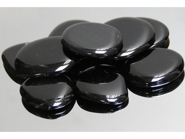 RODADO PLANO OBSIDIANA NEGRA (250gr)