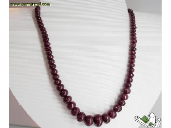 COLLAR RUBIES LENTEJA GRANDE