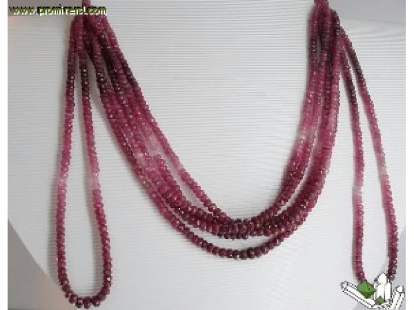 COLLAR RUBIES FACETEADO Y DEGRADÉ -1 tira-