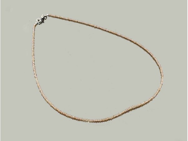 Collar zircon tallado plata