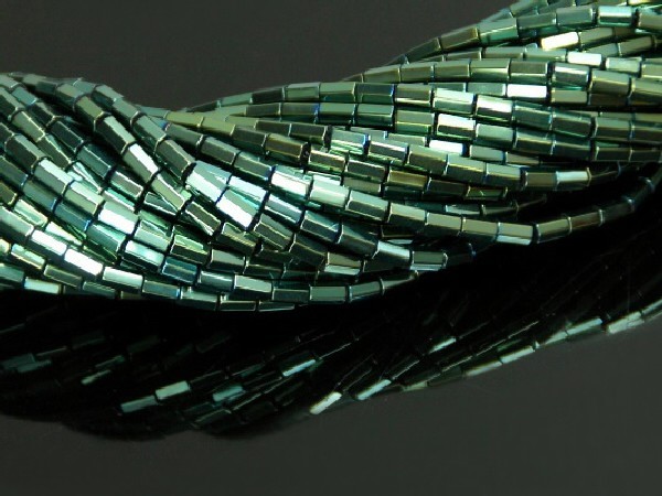 Hilo prisma hematite color verde 5x2mm