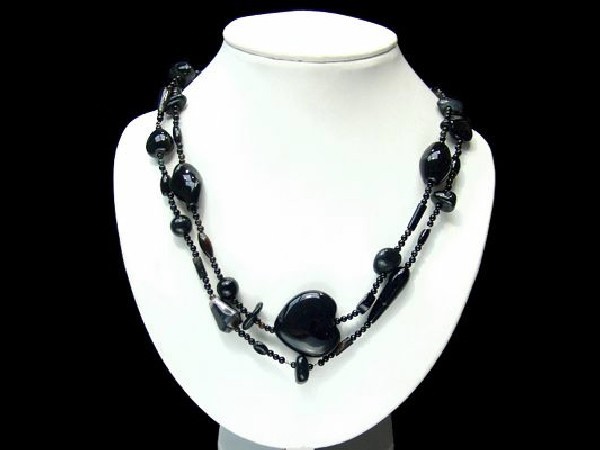 COLLAR FORMAS ÁGATA NEGRA 1mt -1ud-