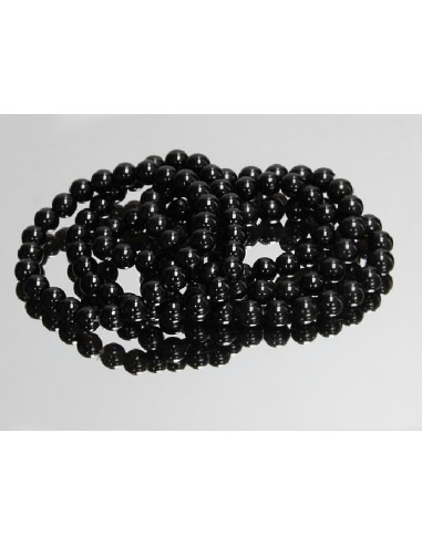 Pulsera bola 4mm obsidiana negra