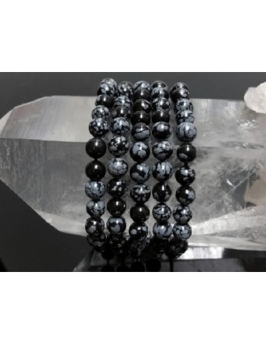 PULSERA BOLA 6mm OBSIDIANA NEVADA-1ud-