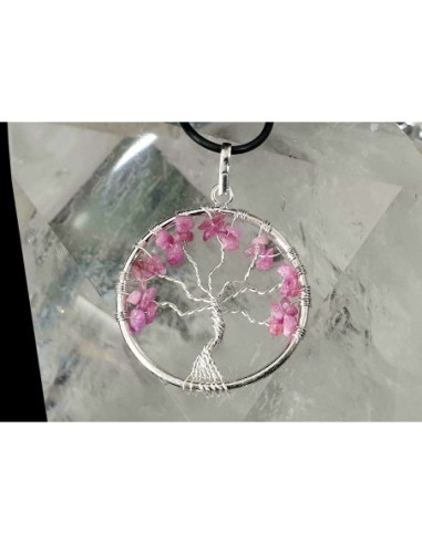 Colgante arbol vida turmalina rosa (5ud)