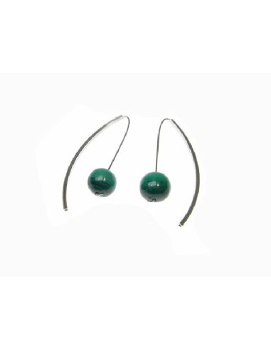 PENDIENTES LARGOS MALAQUITA EXTRA -1ud-