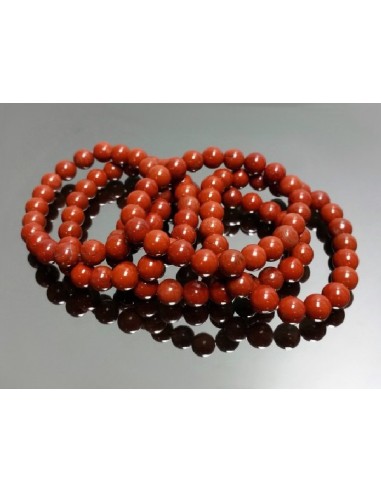 PULSERA BOLA 8mm JASPE ROJO