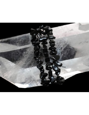 Pulsera chip obsidiana negra (10ud)